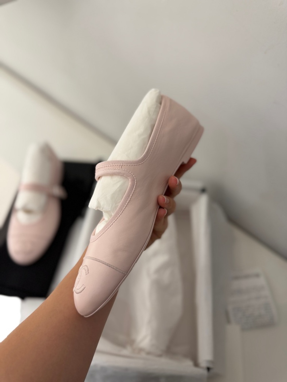 CHANEL Mary Jane Flats Light Pink | Size 39 - Picture 16 of 16